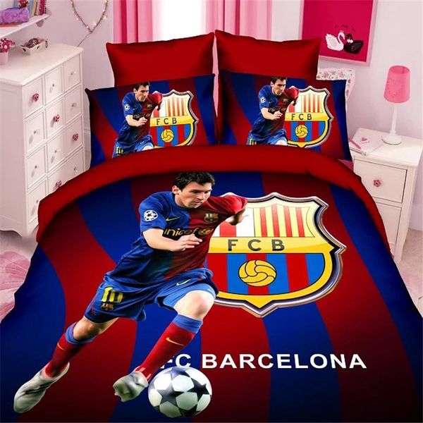 Wholesale Soccer Star Kids Bedding Set Of Twin Single Size Duvet