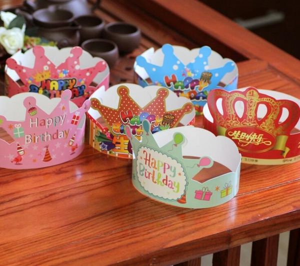 

new arrival cute child birthday princess prince crown hat party glowing cap dress up headdress pm003 party hats mix order as your needs