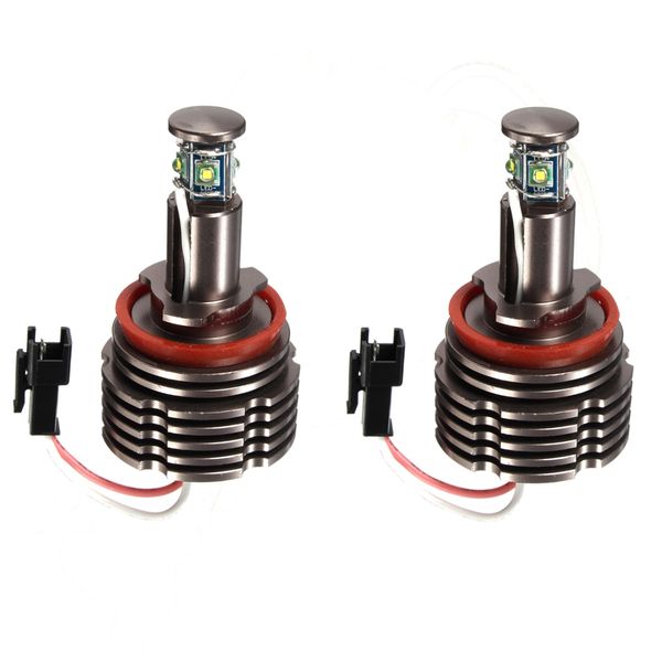 

new 1 pair led angel eye ring light lamp bulb xenon white error for bmw e82 e87 e88 e90 e91 e92 e60 e61 e63 e64 h8 40w
