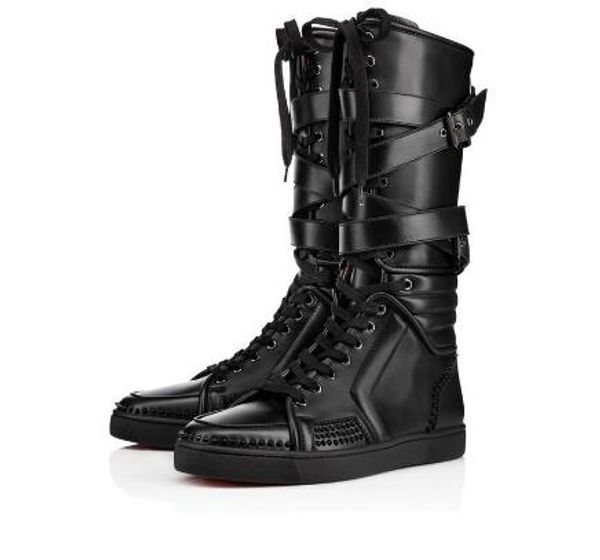 

Brand men boot red bottom neaker boot porty dude flat tudded neaker trainer bnib pike boot