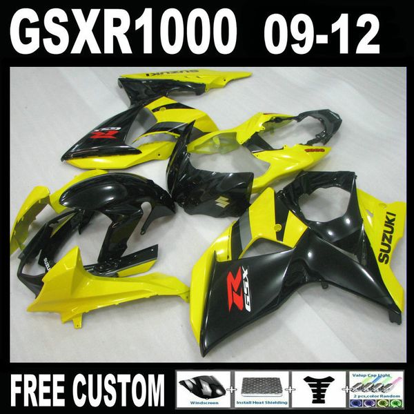 

injection bodywork fairing kit for suzuki gsxr1000 09 10 11 12 yellow black fairings set gsxr 1000 2009-2012 it04
