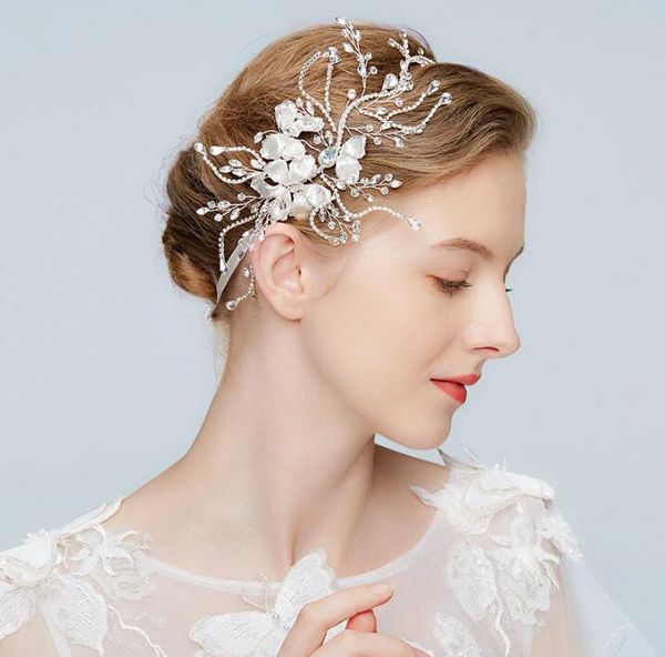 

happy bridal crystal rhinestone tiaras hair headwear wedding necklace wedding jewelry bridal accessories women tiaras silver, White;golden