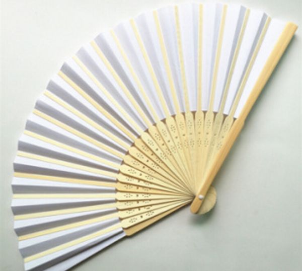 Hot Blank Folding Paper Fans Children Painting Fan Student