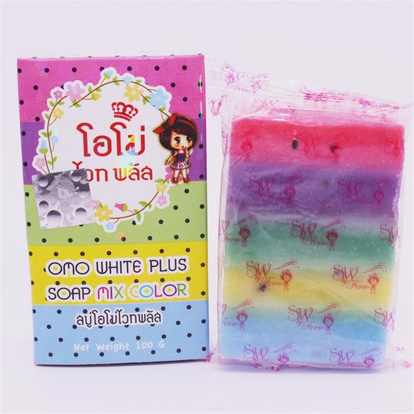 

new arrivals handmade omo white plus soap mix color plus five bleached white skin rainbow soap ing