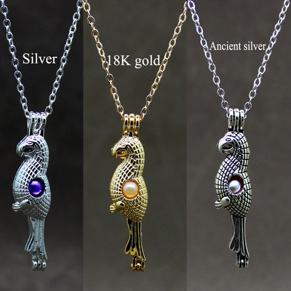 

fashion creative hippocampus necklace, hippocampus style diy can be to open a small box cage hanging female necklace, Bronze;silver