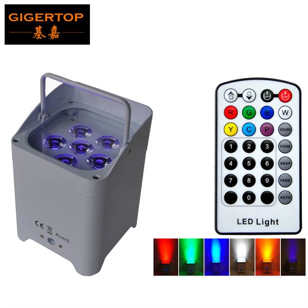

Tipwirele battery powered portable uplight 6 6w 6in1 led par light rgbwa uv lim par can with irc for wedding decoration tp b06