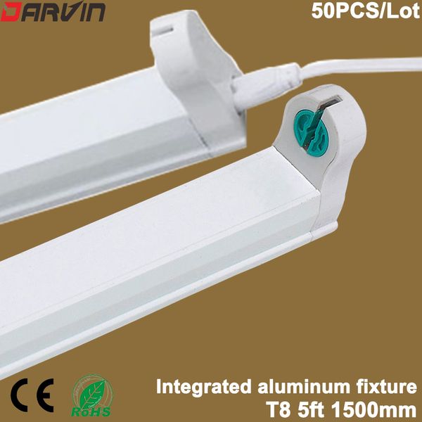 

led fixture t8 led tube aluminum support 5ft 150cm integrated aluminum bracket 110v 220v ac85-265v, 50pcs/lot ing