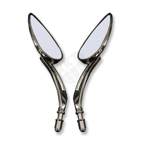 

silver/black waterdrop skull mirrors for harley dyna 1993-2017