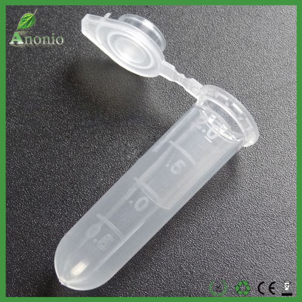

500pcs graduation 2ml 1.5ml 0.5ml volume micro centrifuge tube for laboratory consumables plastic bottles with cap