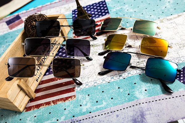 

steampunk-new arrival 2016 retro steampunk sunglasses matal square small sun glasses for women men gafas de sol steampunk goggles, White;black