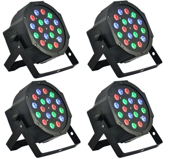 

свет этапа сид 18x3w 54w 6 каналов rgb сид rgb плоское освещение равенства для диско dmx 512 партии этапа dj клуба контролирует влияние сид