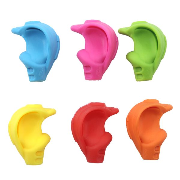 

100pcs silicone rubber crossover pencil grip pen holder writing claw for kids children correct learn writing training