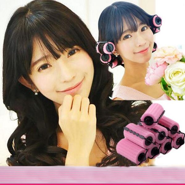 

hair curler roll roller soft sponge twist hair care styling stick roller diy tools harmless safe small pink for women lady girls
