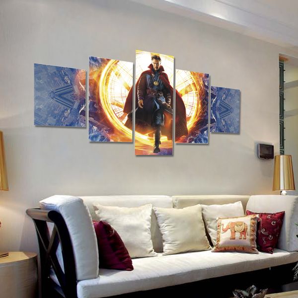 

5 panel modern printed famous movie painting picture on canvas decor landscape for living room(no frame)