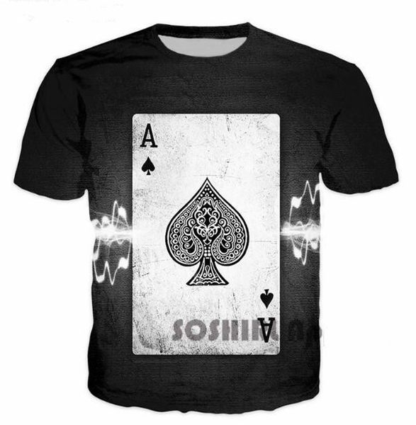 

fashion men/women punk spades a summer style funny 3d print casual t-shirt s---5xl aa496, White;black