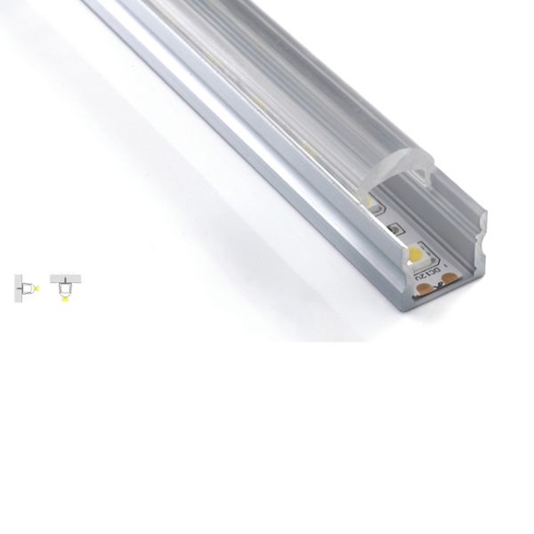 

10 x 1m sets/lot recessed led aluminum profile and 10mm aluminium channel w/30 degree lens for ceiling or wall lights