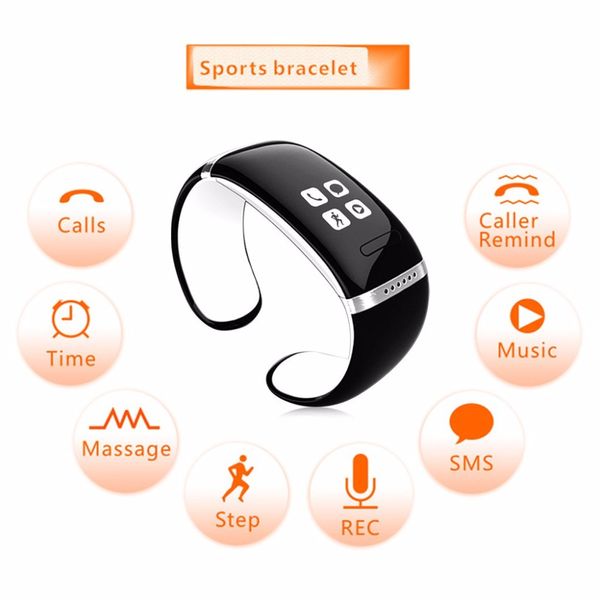 Smart Wristband L12S OLED Bluetooth braccialetto da polso Smartband Anti perso promemoria pedometro intelligente anello per IOS telefono Android