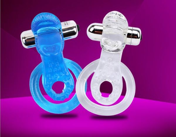 

crystal delayed shaking lock ring cock ring silent shake vibrating egg toy funny products for man