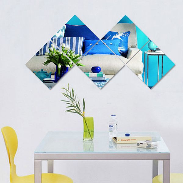 30 30cm Hot New Fashion Acrylic 3d Square Vintage Mirror Wall