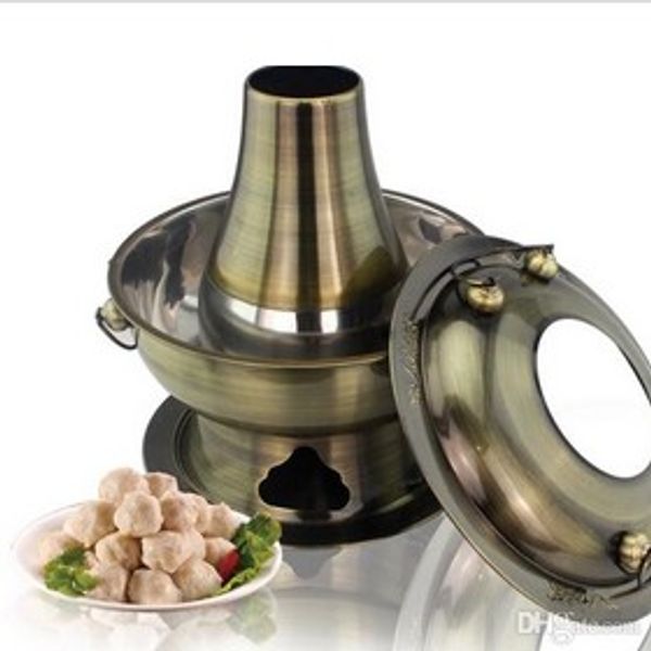

bronze color stainless steel pot old-fashioned traditional charcoal stove restaurant home stoves 34*33cm 008 1