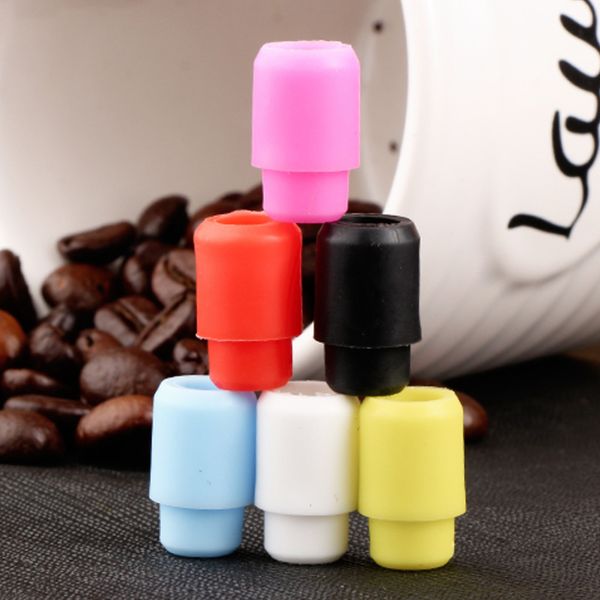 

510 Silicone Mouthpiece Drip Tip Disposable Colorful Silicon Testing Caps Rubber Tester Cap for RDA Tank Atomzers DHL Free