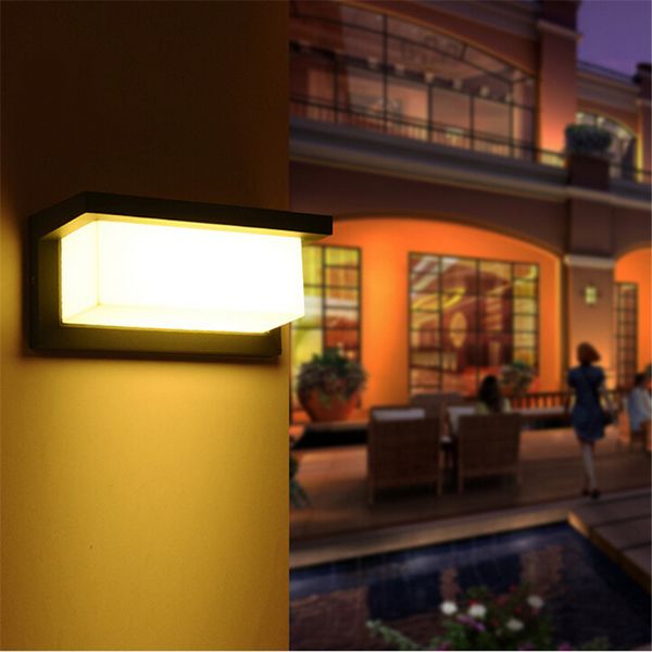 

10w сид установленный открытый настенный светильник сад фары водонепроницаемый балкон настенные светильники светодиодный прожектор для дачи