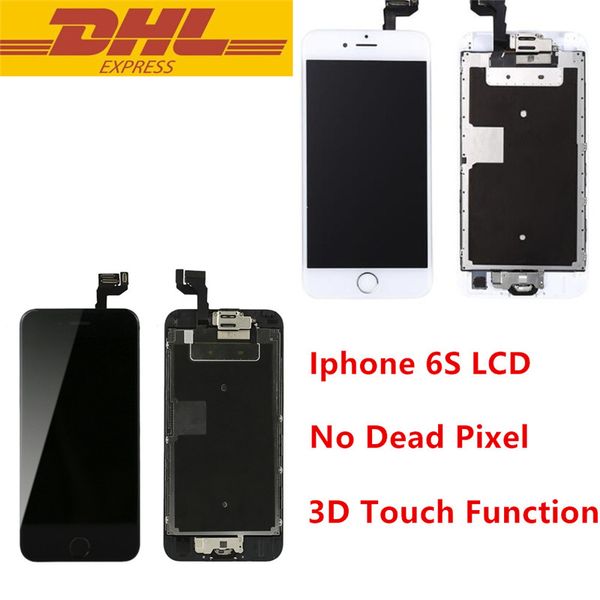 

lcd display for iphone 6s 4.7inch touch screen digitizer assembly with home button + front camera + ear speaker working 3d touch wholesale
