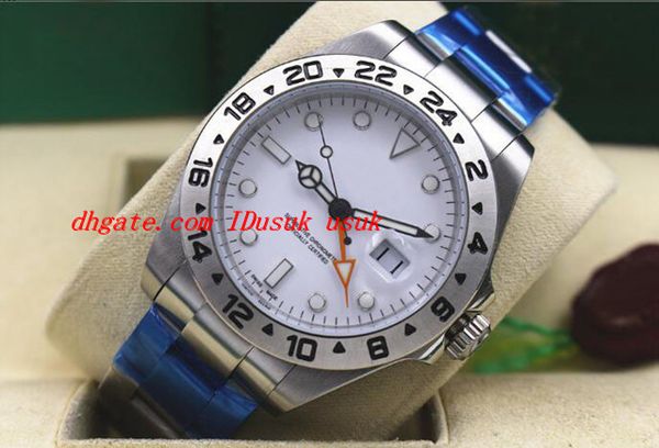 

luxury wristwatch 2017 ii 216570 white dial stainless steel bracelet automatic movement men's watch, Slivery;brown