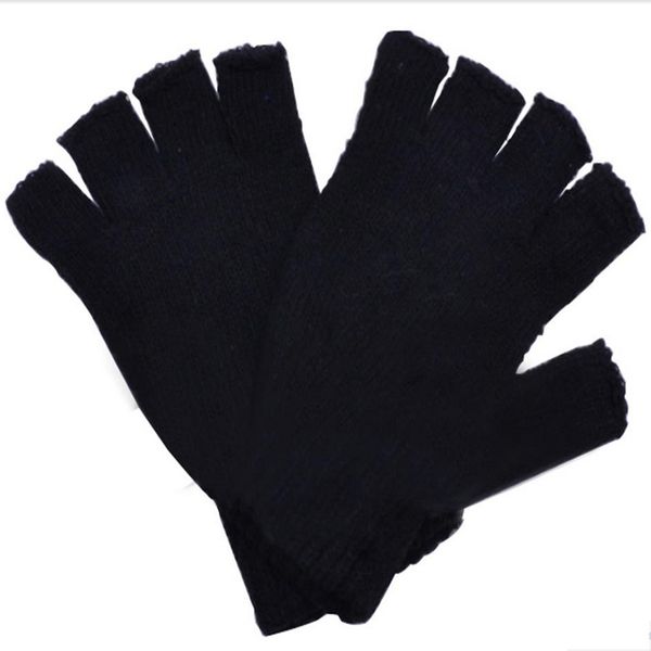 

wholesale- 2017 new arrive 1 pair men winter elastic knitted stretch fingerless gloves black wholesale sale, Blue;gray