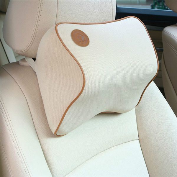 Car Truck Interior Parts Pair Of Real Leather Headrest For