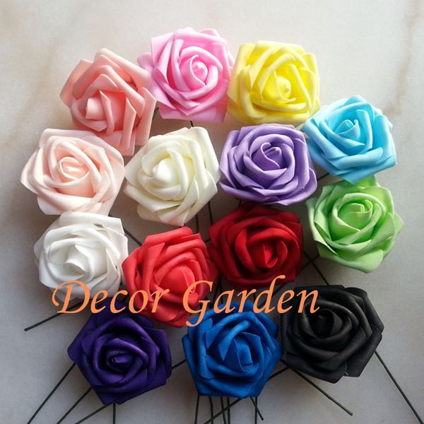 

wholesale 15colors 7cm artificial pe foam roses for diy wedding bouquet wrist roses flowers home floral decor