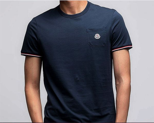 

Новая мода Мон футболка французская одежда мужчины Майка большой размер шею с коротким рукавом уличная мужская футболка