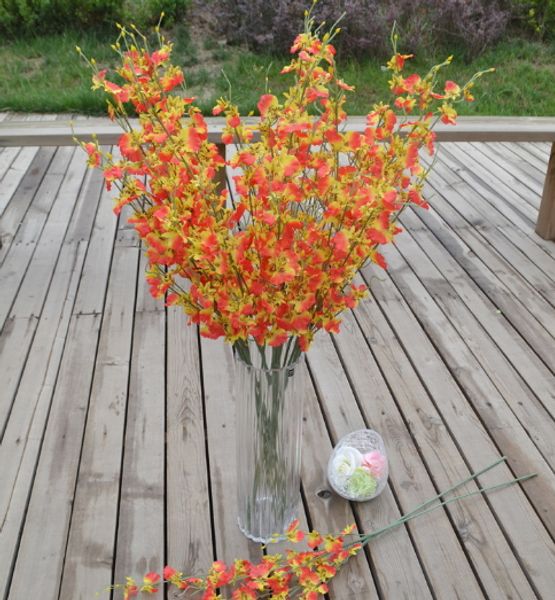 

eco-friendly silk flower artificial orchids floor bottle decor wedding butterfly moth orchid cattleya for party supplies decorative flower