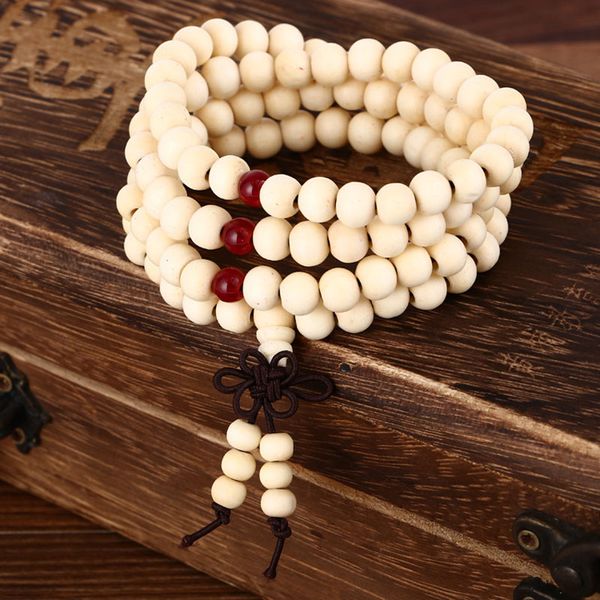 

108*8mm 108 beads wooded prayer strands charm bracelets for women men yoga lucky jewelry fashion accessories, Black
