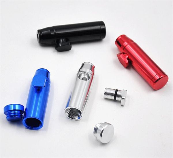 Nbullet Aluminium Metall Schnupftabak Snorter Pfeife Shisha Shisha Grinder Geschenk Rollmaschine Papier Glas Bong Verdampfer Pillendose DHL kostenlos