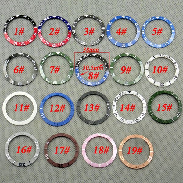 

38 мм Керамический титановый безель вставить часы комплект подходит автоматическ