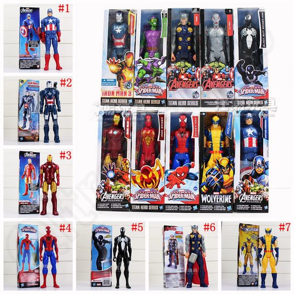 

Avenger pvc action figure marvel hero 30cm iron man piderman captain america ultron wolverine figure toy 20pc ooa1340