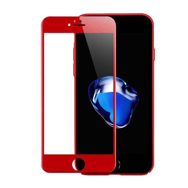 

3d curved edge full cover premium tempered glass for iphone 7 6s 6 plus soft edge red screen protector film