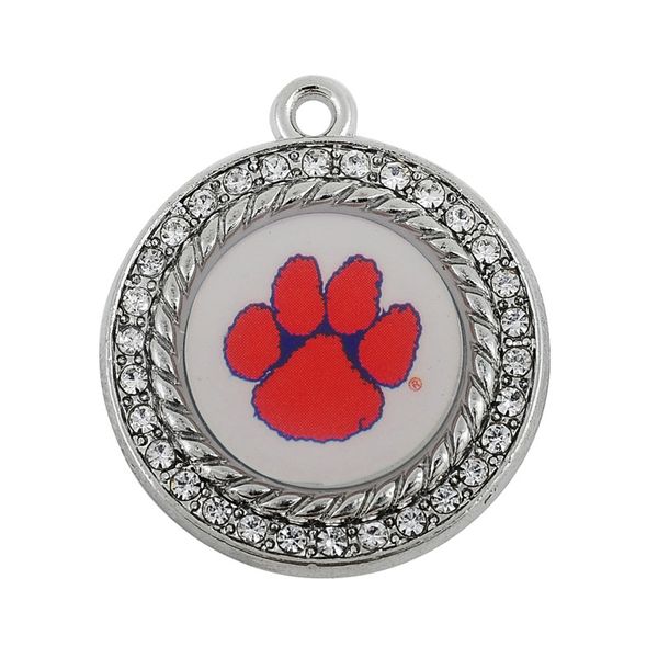 

10PCS Metal Enamel Sport Team Fit For Necklace/Bracelet/Earring Pendant Charms NCAA Clemson Tigers DIY Sport Pendant Jewelry