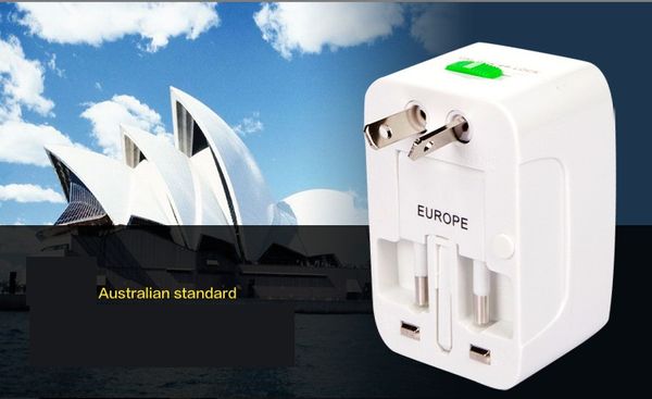 Tutto in un caricatore universale internazionale di potere di viaggio dell'adattatore AU/UK/US/EU PLug In Pacchetto al dettaglio 50pcs/lot