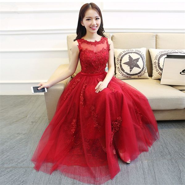 

fashion evening dresses with appliques red bride gown see through back ball prom party homecoming/graduation formal dress, Black;red