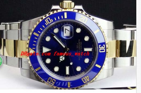 

Top Quality Luxury Watches Sapphire 40mm Blue Index Dial 116613 Automatic Sport Mens Watch Men's Wrist Watches Original Box File