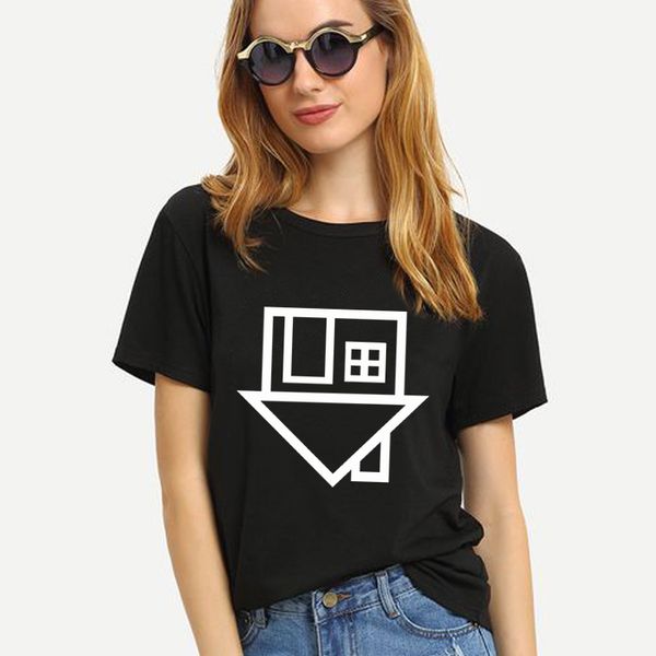 

wholesale-the neighbourhood tee shirt femme 2016 casual harajuku black t shirt women o-neck plus size letter print t-shirt tumblr, White