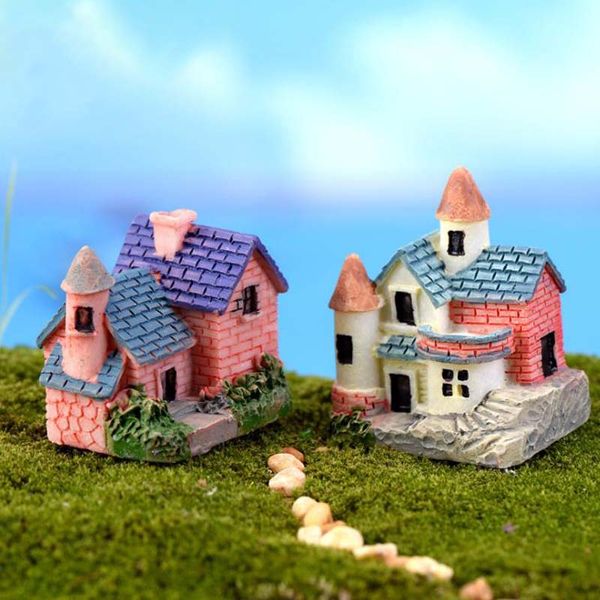 Toptan-House Cottages Mini Craft Minyatür Peri Bahçe Ev Dekorasyon Evler Mikro Peyzaj Dekor DIY Aksesuarları