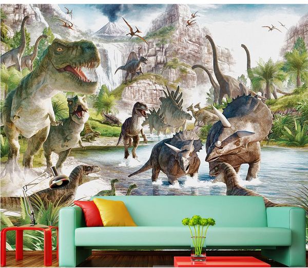 

mural 3d wallpaper 3d wall papers for tv backdrop dinosaur world background wall murals decorative painting