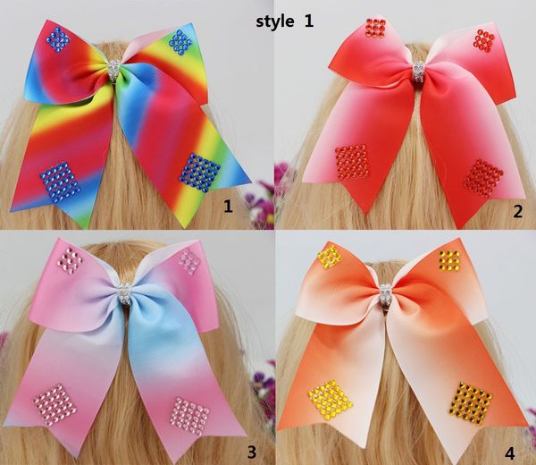 Hot Sale 6 Jojo Handmade Rhinestone Ombre Cheer Bow For Girls
