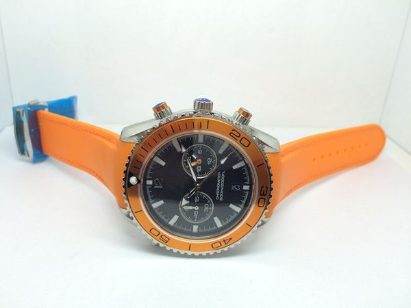 

orange rubber new watch stainless wrist quartz satch fashion watches quartz steel bezel watch man band 313 ifwac, Slivery;brown