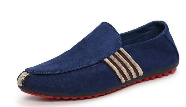 

Man Shoes Walking Ventilation Casual Male Men masculino Red Bottom Canvas Slip Driving Moccasin Loafer Flat Shoes European shoe size 39-45