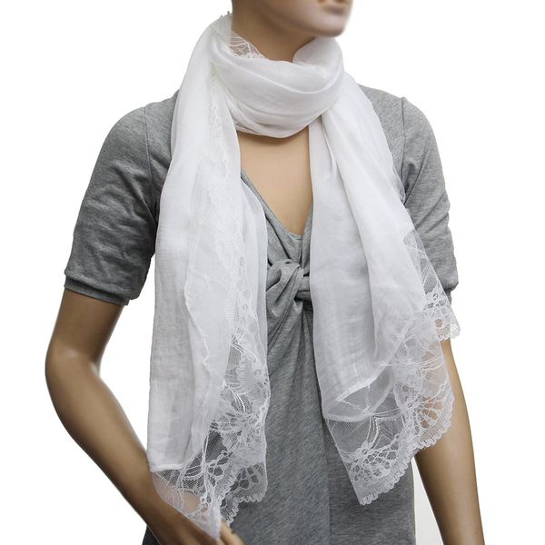 

wholesale- fs woman scarves chiffon lace scarf wrap scarf white, Blue;gray