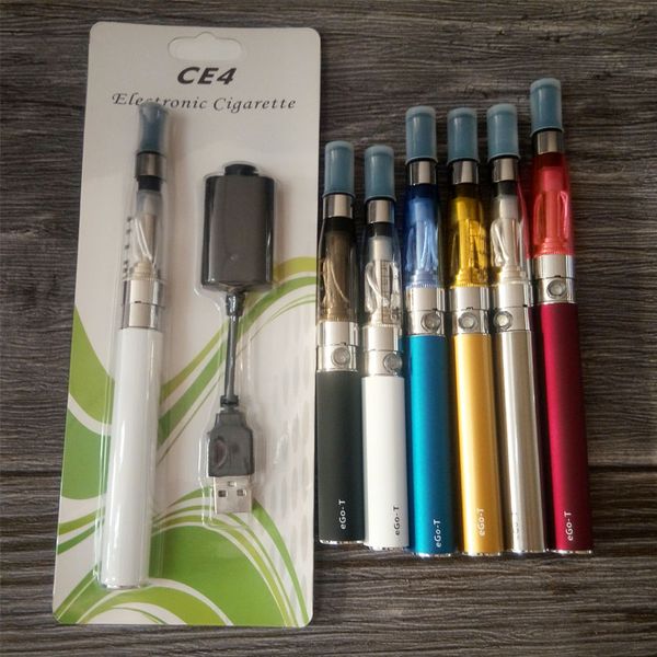 

Эго CE4 блистер комплект электронных сигарет 650mah 900mah 1100mah EGO-T батареи CE4 Atomzier Clearomizer зарядное устройство стартовый пакет электронной сигареты DHL
